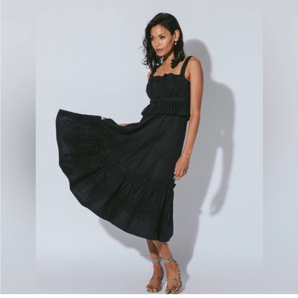 Cleobella Diana Midi Dress in Black . Size S